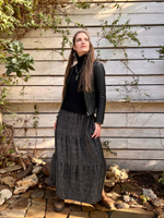 Длинная шерстяная юбка (темно-серый)