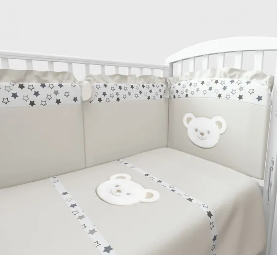 Набор в кровать для новорожденных Lollycottons Deni, Кремовый