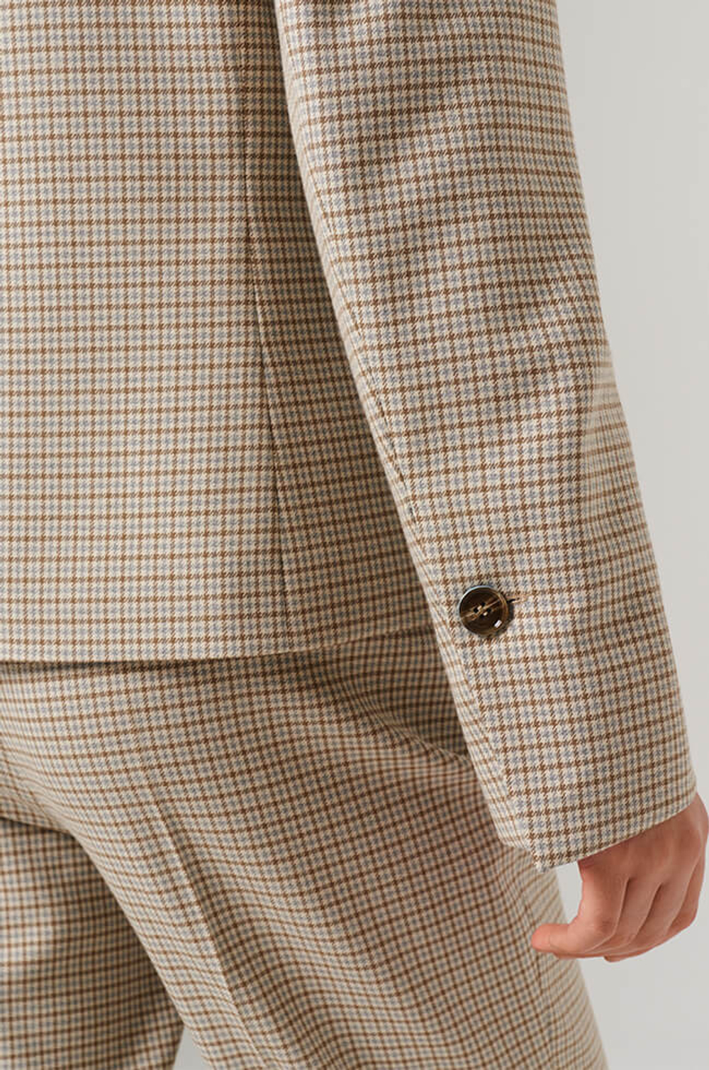 1894 Жакет женский (бежево-оливковый клетка)