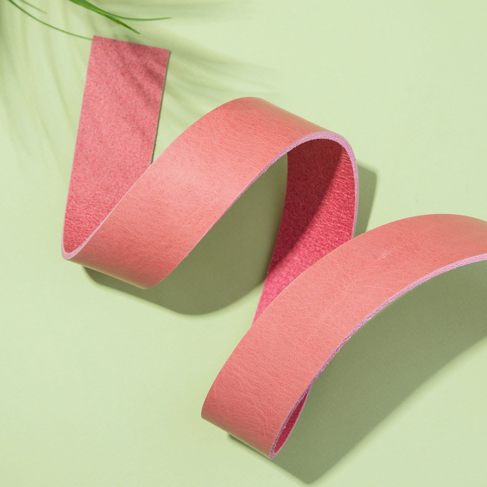 Ременная заготовка Миссури МС41 цв. Розовый, толщ. 3,3-3,5 мм