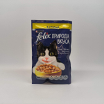Курица в соусе природа вкуса жидкий корм для взрослых кошек Felix 85г