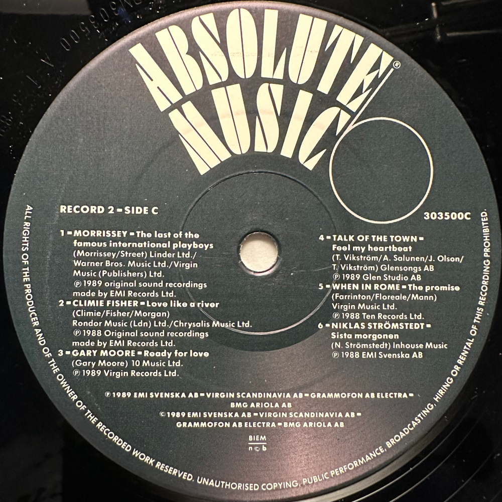 Сборник Absolute Music 6 2LP (Швеция 1989г.)