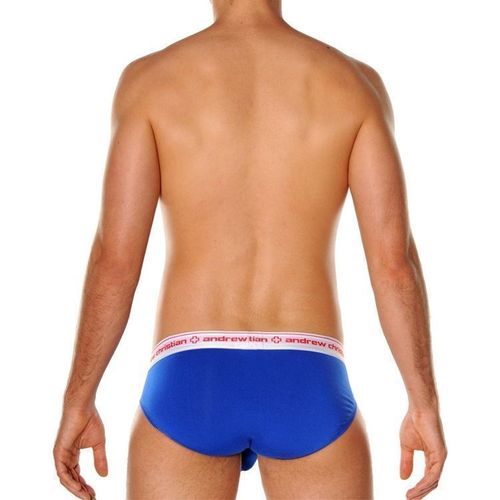 Мужские трусы брифы голубые Andrew Christian Blue Brief