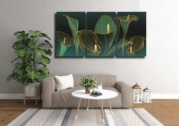 Модульная картина "Тропические каллы"