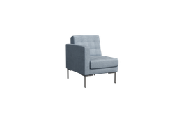 Forest Секция с подлокотником одноместная FR-SP-01 (R) Enzo 994/Металл Серый 690*800*840