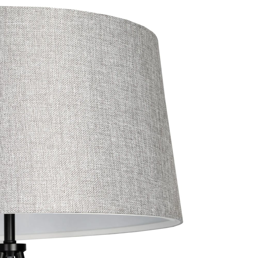 Citilux Рейнер CL806022 Торшер чёрный со столиком и серым абажуром