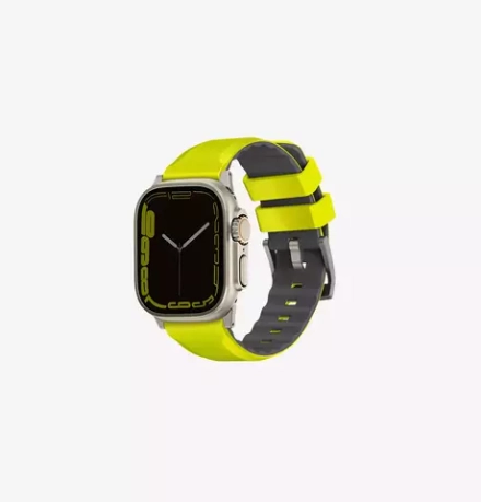 Ремешок Uniq 49/45/44/42мм Linus Airosoft Silicone Strap для Apple Watch Lime Green (Cалатовый)