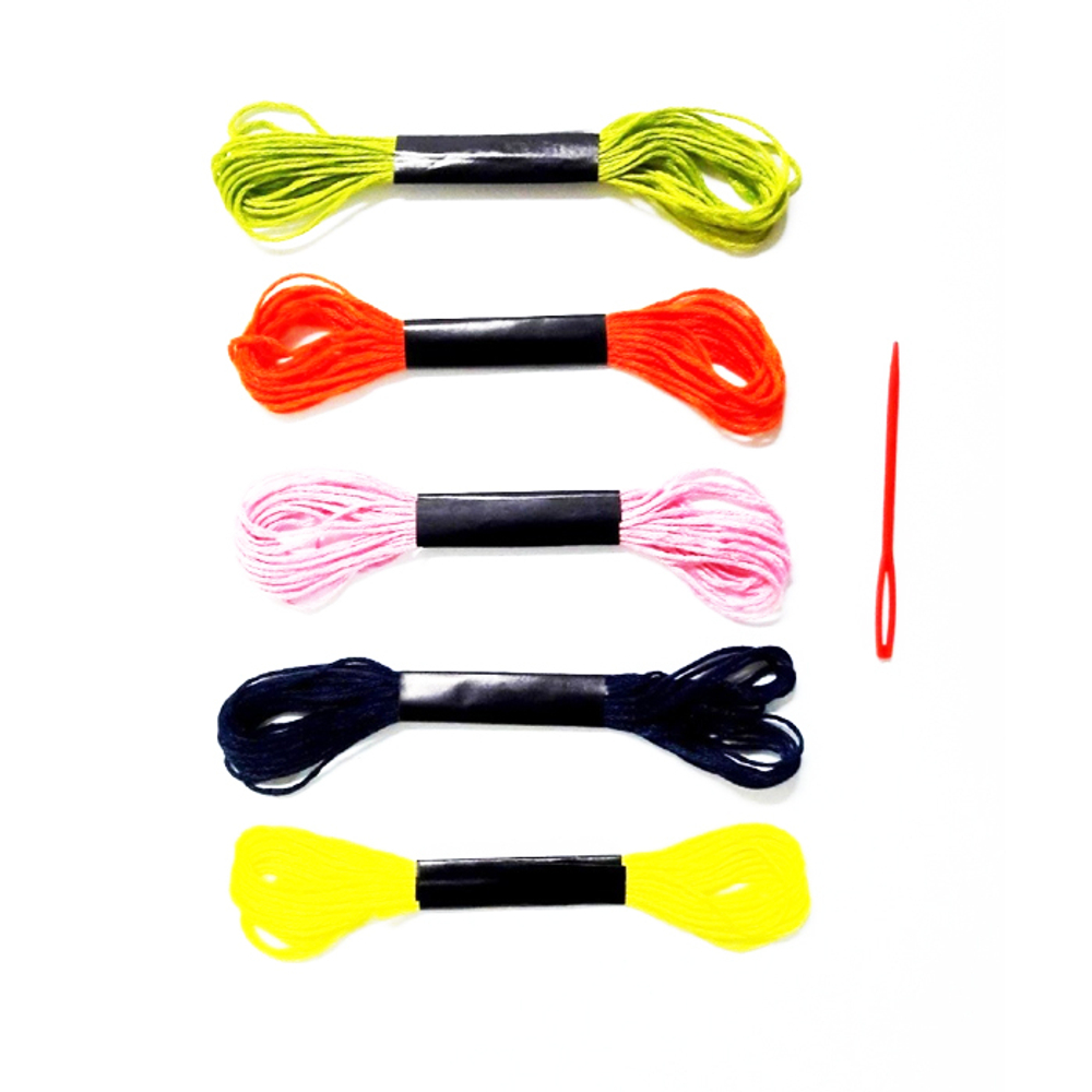 Набор для вышивания крестиком Basir с трафаретом, размер 23.5*18 см, пластиковая игла, ассорти