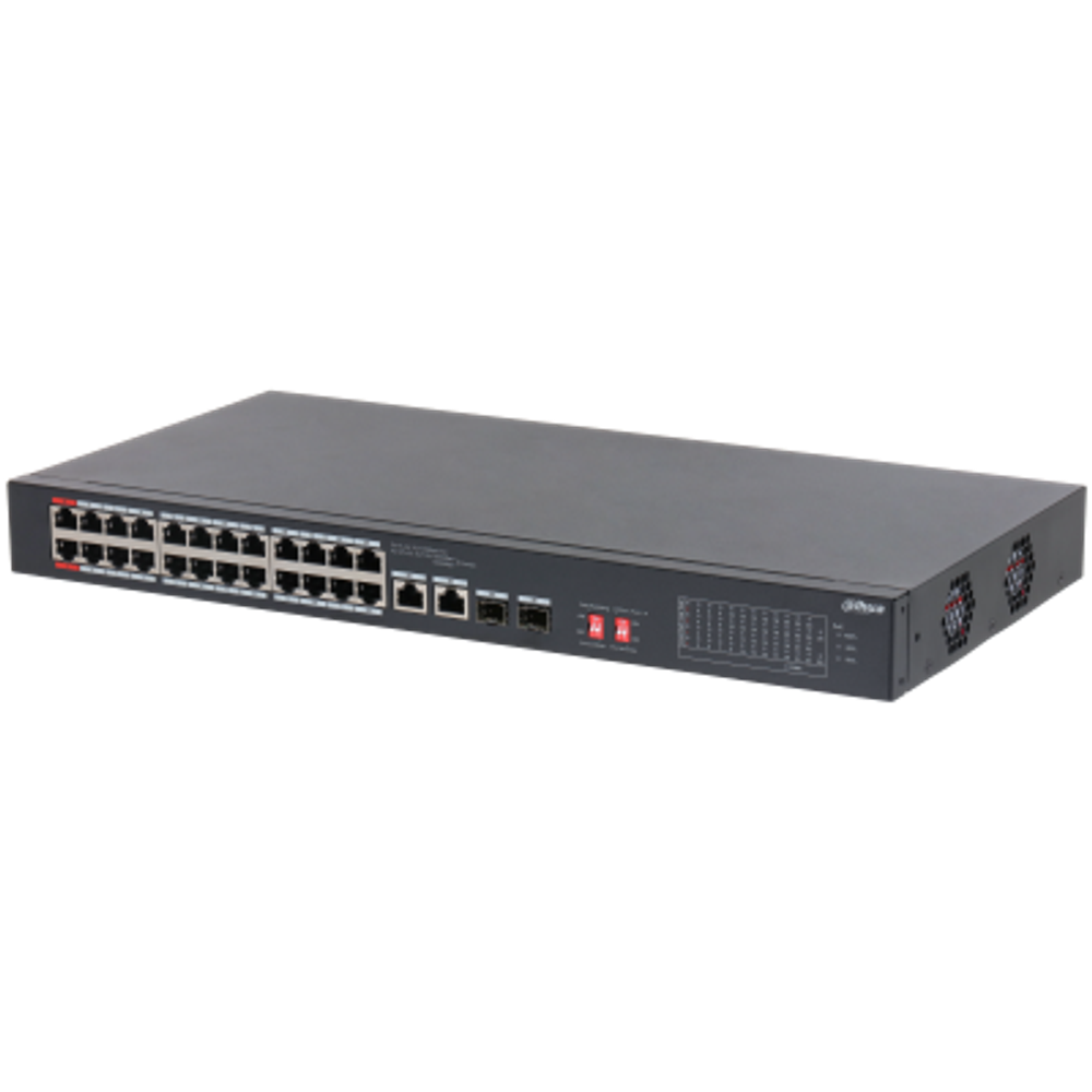 24-портовый неуправляемый коммутатор с РоЕ Dahua DH-S3226-24ET-240