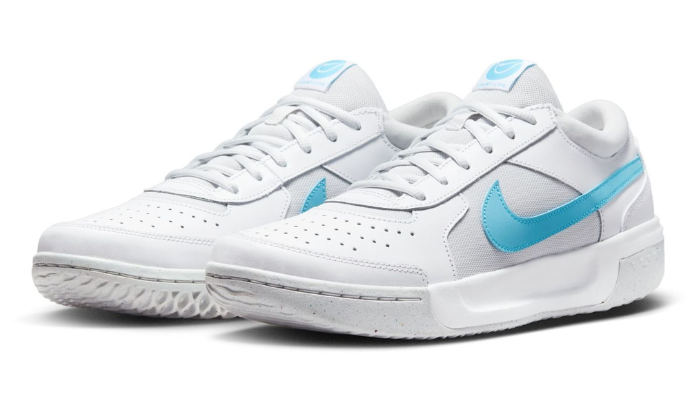 детские Кроссовки теннисные Nike Zoom Court Lite 3 JR - white/baltic blue/photon dust/white