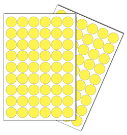 Светло-желтые виниловые наклейки для маркировки Policomprint М4, 20 мм.