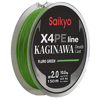Шнур Saikyo Kaginawa X4PE 150м Зелёный Fluo -
