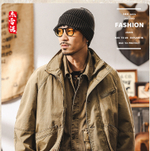 Мужская куртка из натурального хлопка с эластичной резинкой по нижнему краю — стильный выбор в Detroit-стиле!