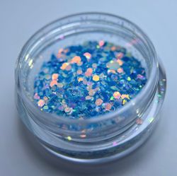 1743 Шестигранники микс "Крылья феи" 2 г флуоресцентные