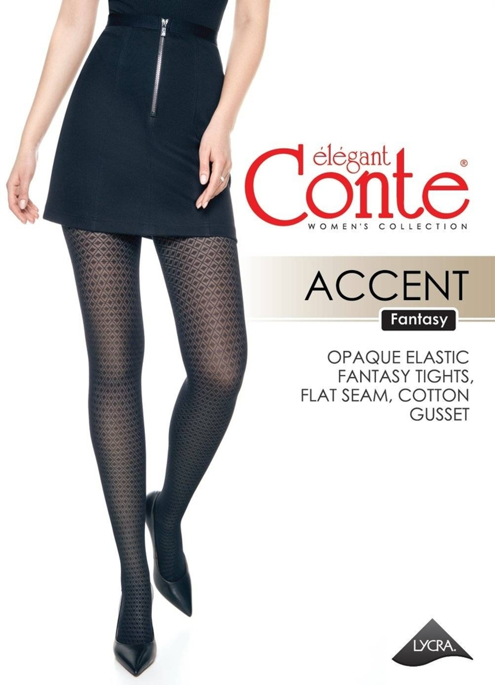 CONTE ACCENT Колготки женские с рисунком «ромбы»