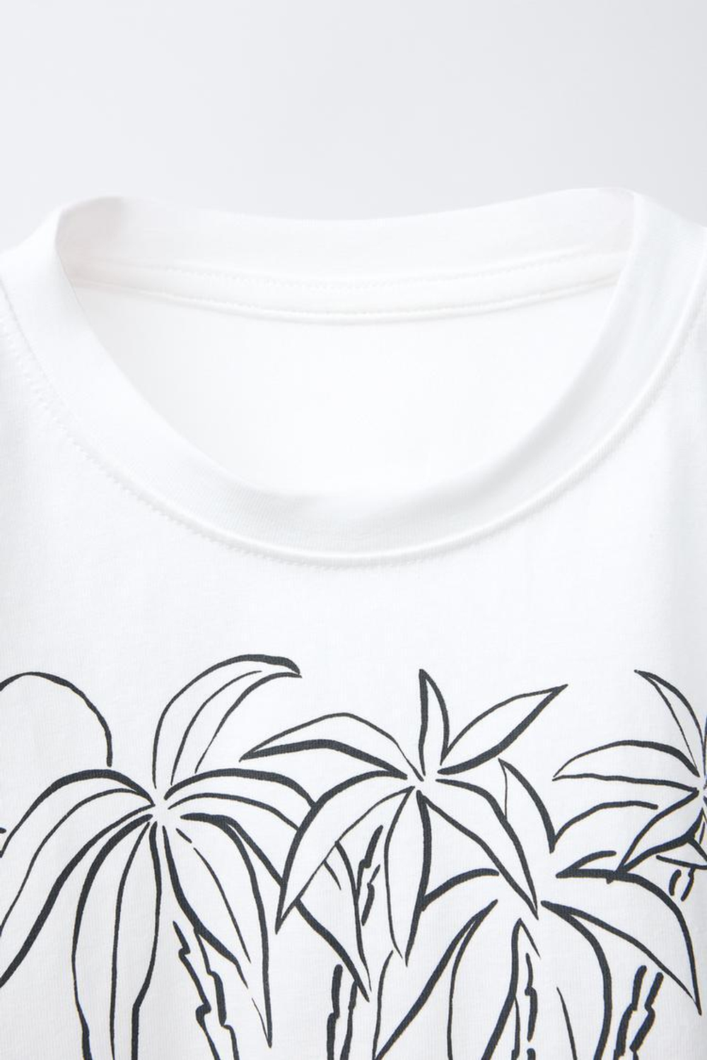 ZARA ФУТБОЛКА С ПРИНТОМ, БЕЛЫЙ