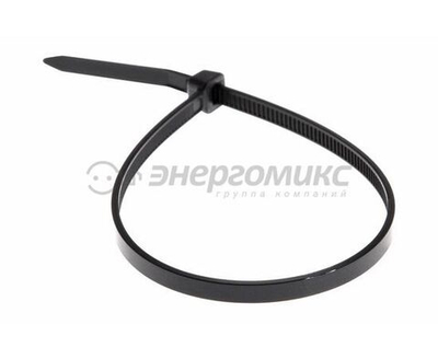 Хомут кабельный 3,6х200 мм черный 100 шт. REXANT 07-0201