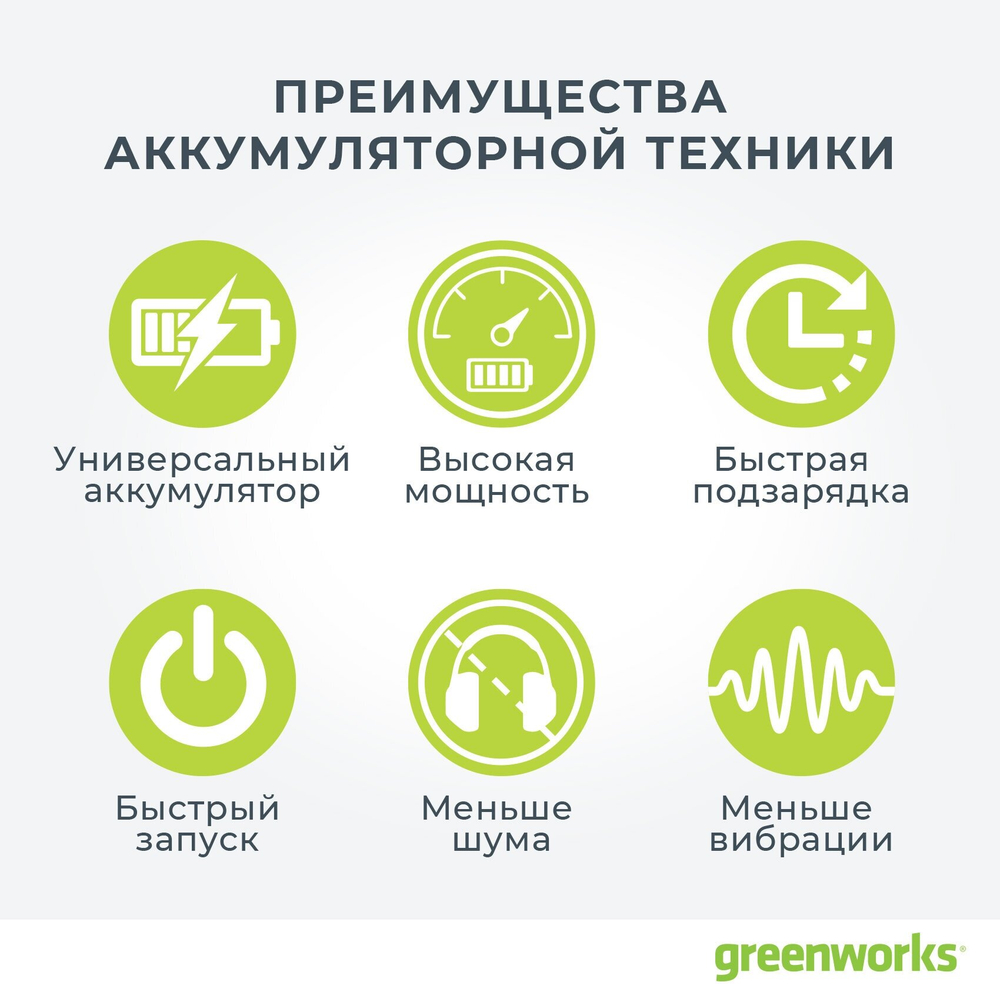 Лодочный мотор аккумуляторный GREENWORKS G40TM55 40В,25кг (9000207)