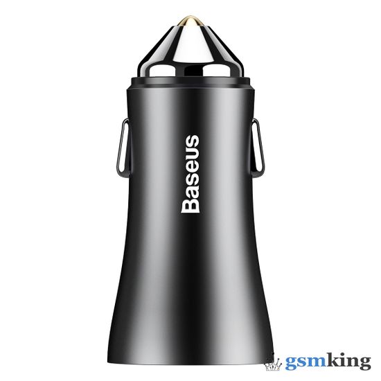 Baseus Golden Contactor Dual U Intelligent Car Charger 2.4A Black CCALL-DZ01