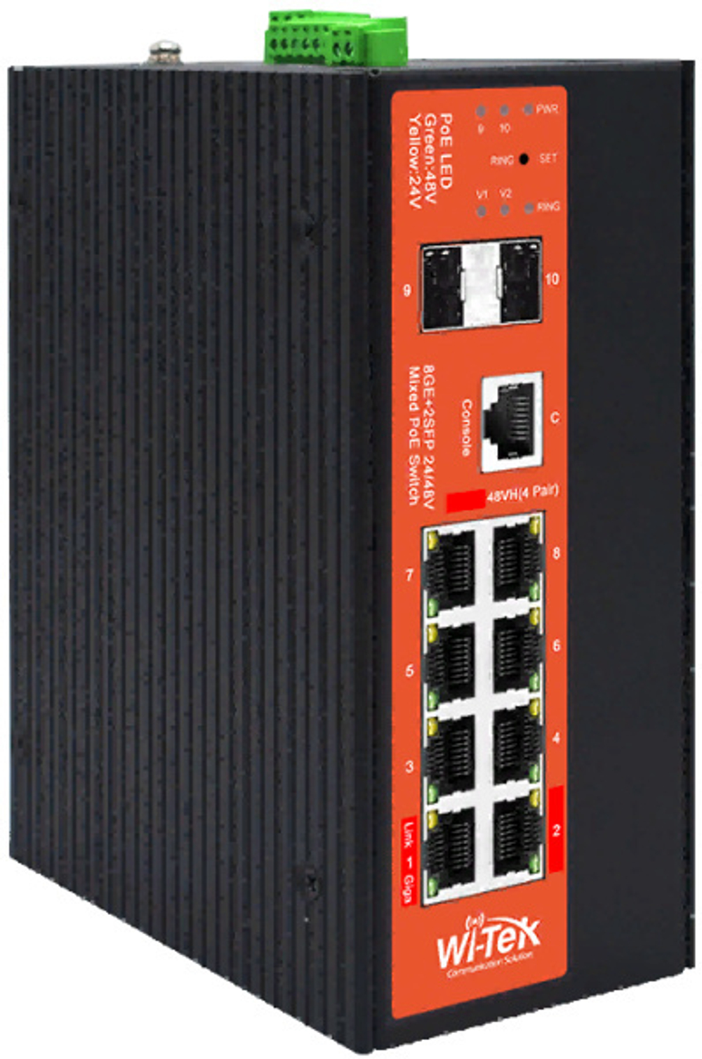 Коммутатор промышленный управляемый Wi-Tek WI-PMS310GF-Alien-I v2