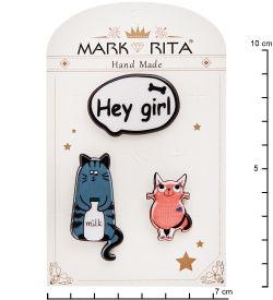 MR- 33 Н-р брошей с цанговым зажимом бабочка Mark Rita