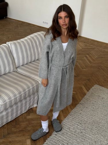 Серый кардиган из ангоры