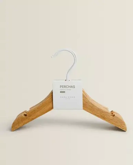ZARA HOME ДЕТСКИЕ ВЕШАЛКИ ИЗ ДЕРЕВА (НАБОР ИЗ 3 ШТ.), СВЕТЛО-БЕЖЕВЫЙ