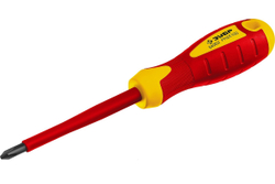 Диэлектрическая отвертка Зубр до 1000В ПРОФИ Cr-V PH 2 x 100 мм 25262-2-100_z01