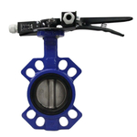 Water butterfly valve Elephant GG25-316L-NBR body material - cast iron GG25, disk material - stainless steel AISI 316L, seal - NBR with handle, with two LS-103 250V limit switches and a bracket for mounting the limit switches