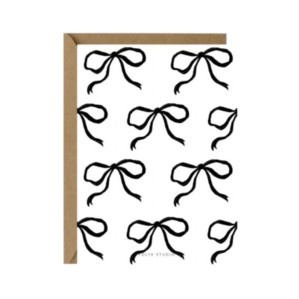 Открытка BOW black