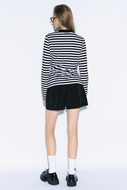 Блуза-тельняшка "Дижон" ч/б принт