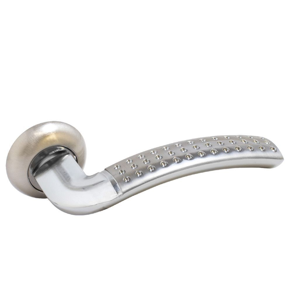 Ручка дверная Стандарт, СТАНДАРТ 26 SN/CP мат.никель/хром квадрат 130мм Комплект ручек (40,20), 0001