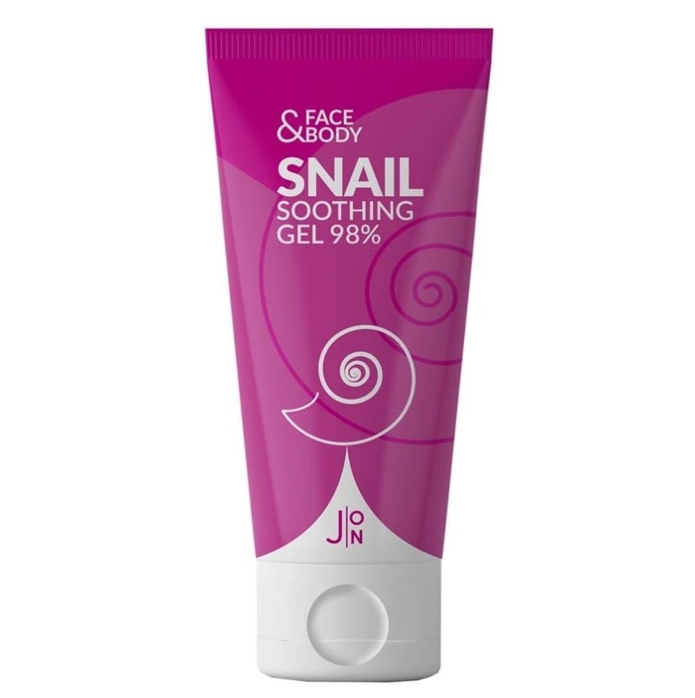 Гель для лица и тела J:ON Face and Body Snail Soothing Gel 98% с муцином улитки, клюквой, черникой, розмарином 200 мл