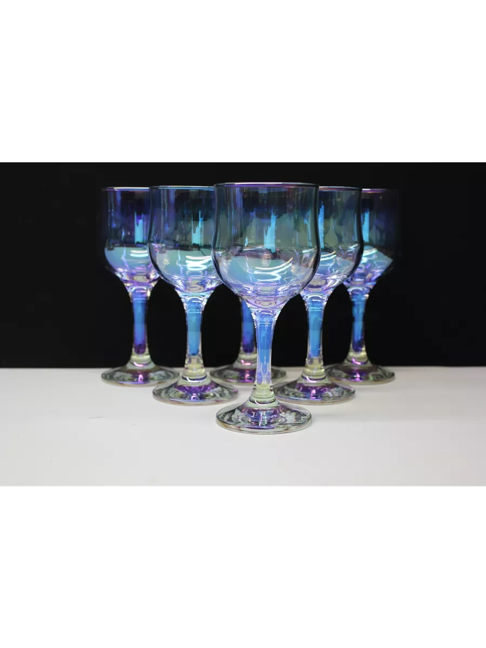 Фужеры для вина 6 штук Радужная коллекция