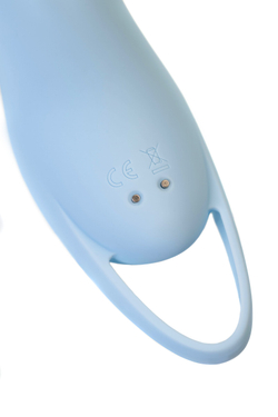 Вакуум-волновой стимулятор клитора с вибрацией Satisfyer Pocket Pro 1, силикон, голубой, 13,9 см