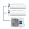 Мульти сплит-система на 2 комнаты 25+35 м2 Haier AS25S2SJ2FA-W+AS35S2SJ2FA-W/2U40S2SM1FA Jade Super Match
