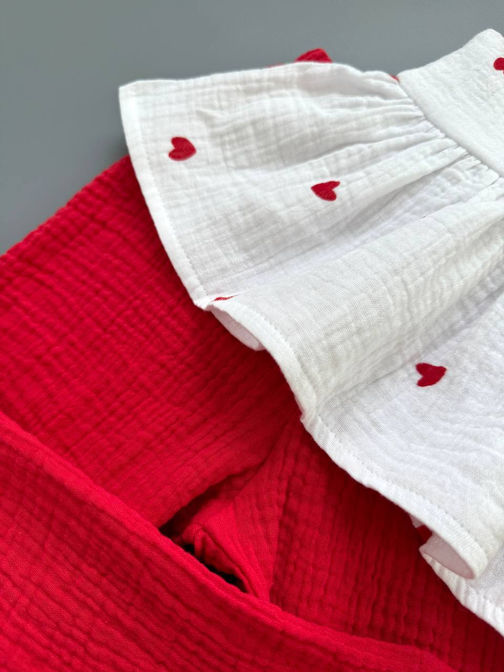 Костюм из муслина топ и брюки «Red»