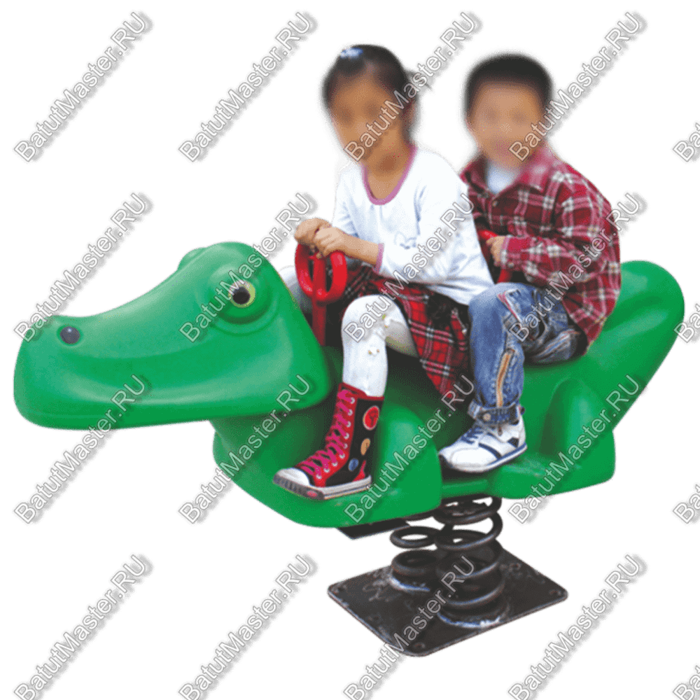 Детская качалка на пружине для игровых площадок "Крокодил"