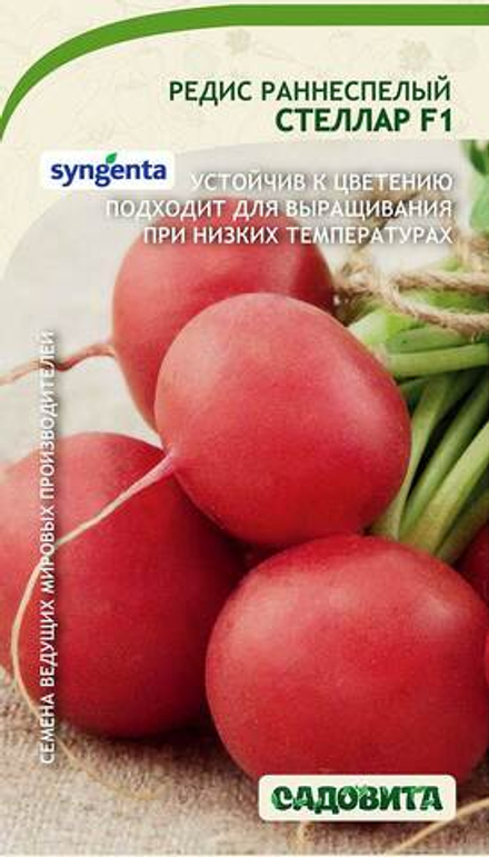 Редис Стеллар F1 60шт Syngenta/Садовита