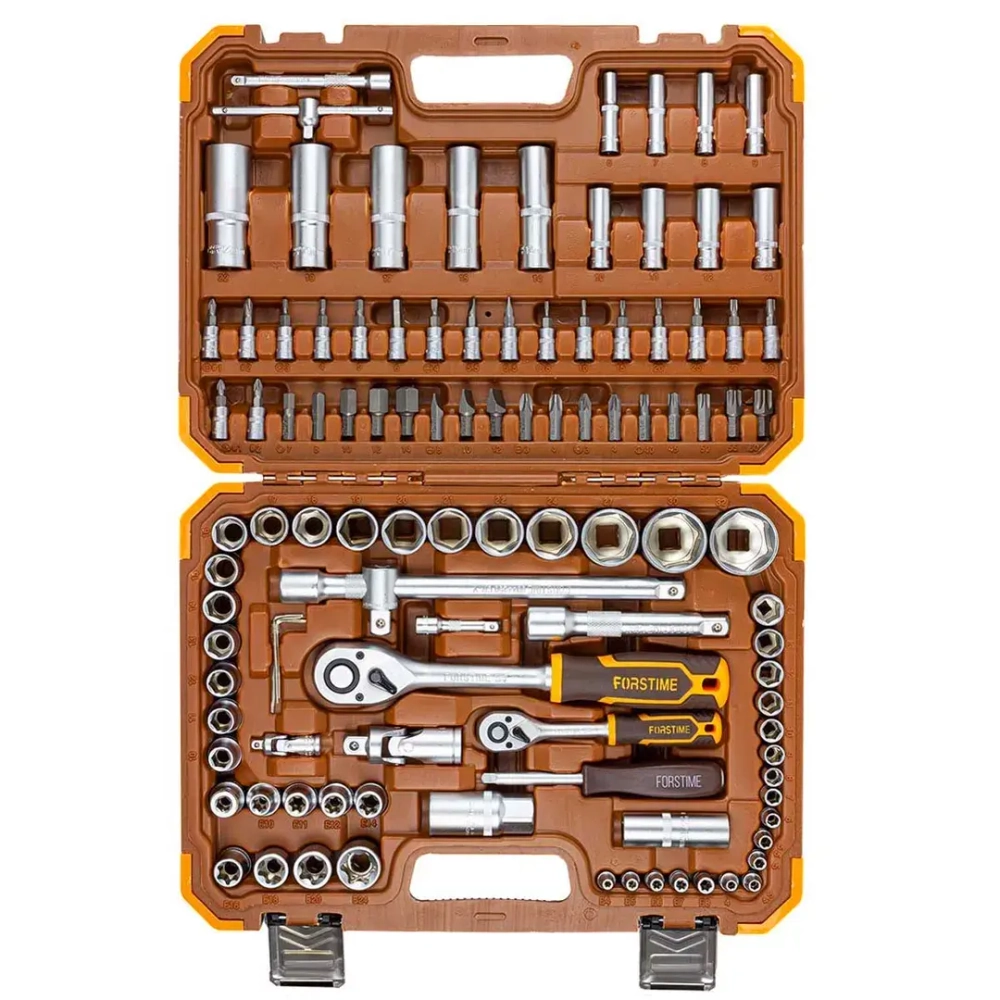 Набор инструмента 108пр. 1/2'',1/4''(6гр.)(4-32мм) FORSTIME FT-41082-5