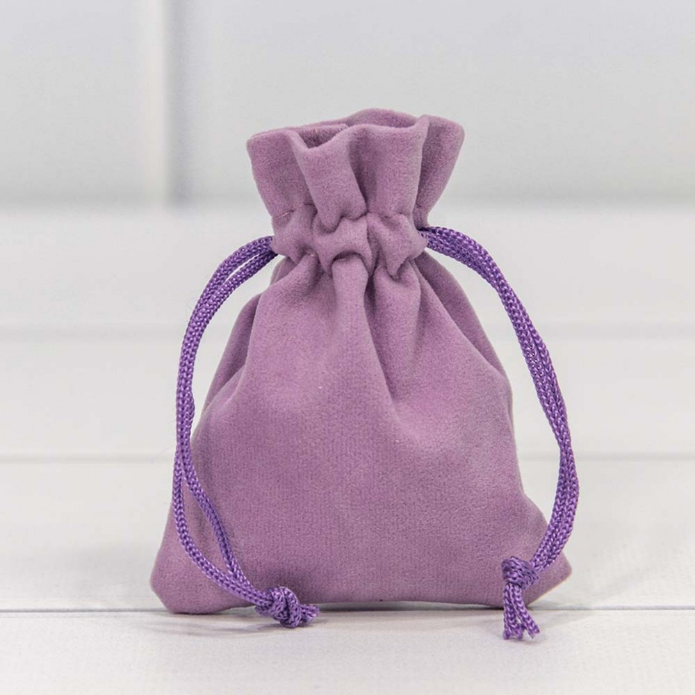 Мешочек 7х9см Бархат класс А (Сиреневый)