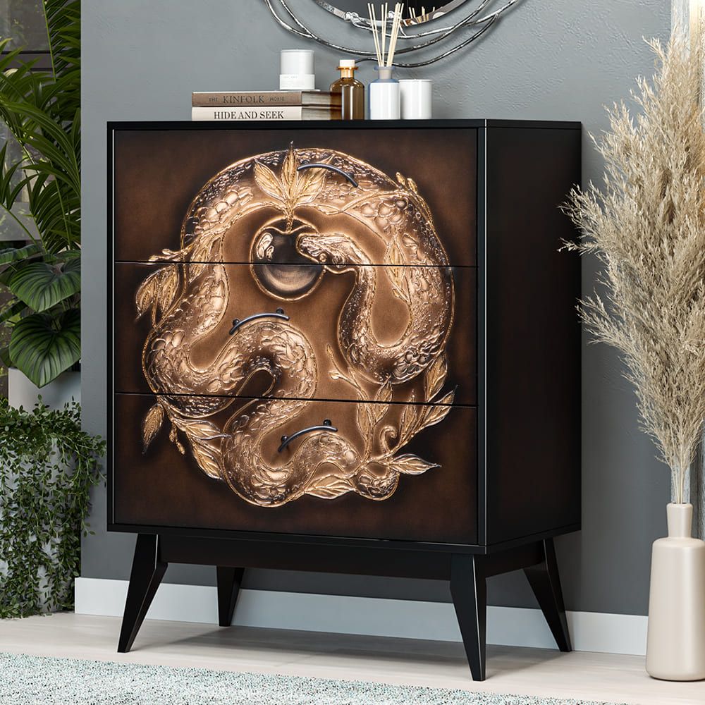 Комод Яблоко Евы с 3 ящиками Найт