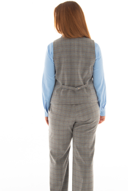 Жилет женский 3805зп, клетка #406Км063805зп