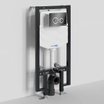 Инсталляция для унитаза WasserKraft Vils 56TLT.010.ME.PB01 с черной глянцевой кнопкой