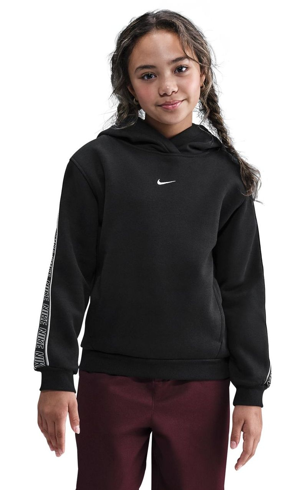 Детская теннисная куртка Nike Kids Sportswear Club Fleece Pullover - black/white