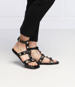 Кожаные босоножки TWINSET - черный(221TCP054)