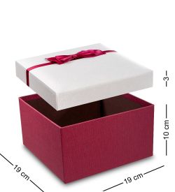 Packing Symphony WF-39/2-A Коробка «Прямоугольник» цв.бордов./бел.