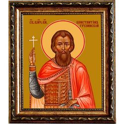 Константин Грузинский, святой великомученик, князь. Икона на холсте.
