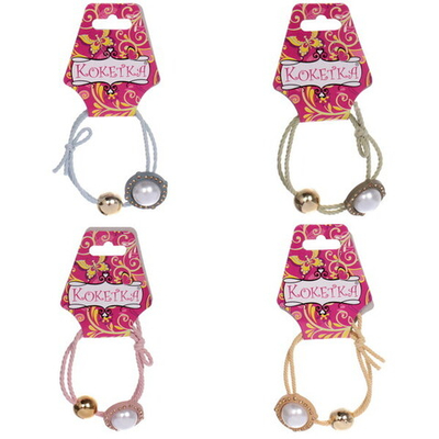 Резинка для волос 1шт «Krasa - Marta», микс 5 цветов, d-5.5см