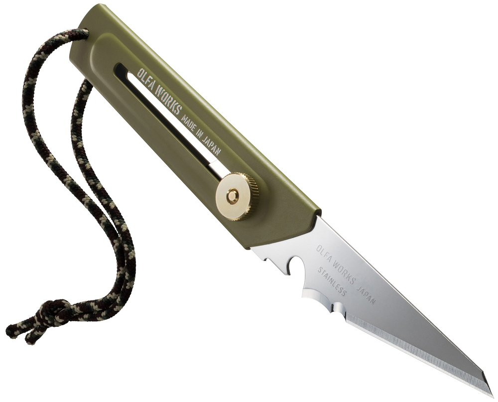 OLFA WORKS BK1 BUSHCRAFT KNIFE многоцелевой нож со сменным лезвием (OW-BK1-OD)